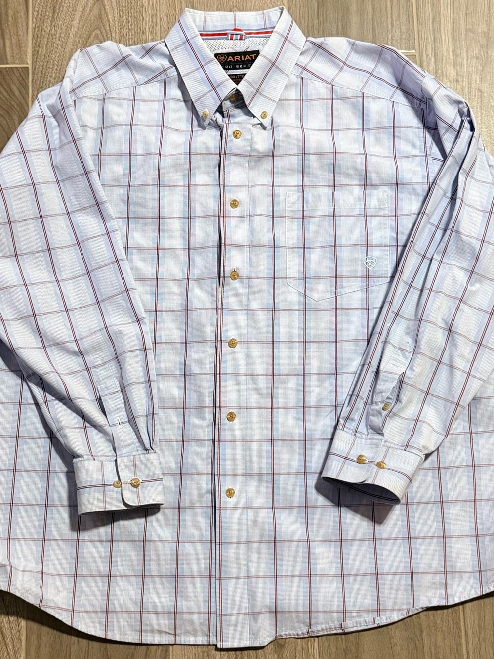 Ariat Pro Series Plaid Long Sleeve Button-Down Shirt Men’s XXL